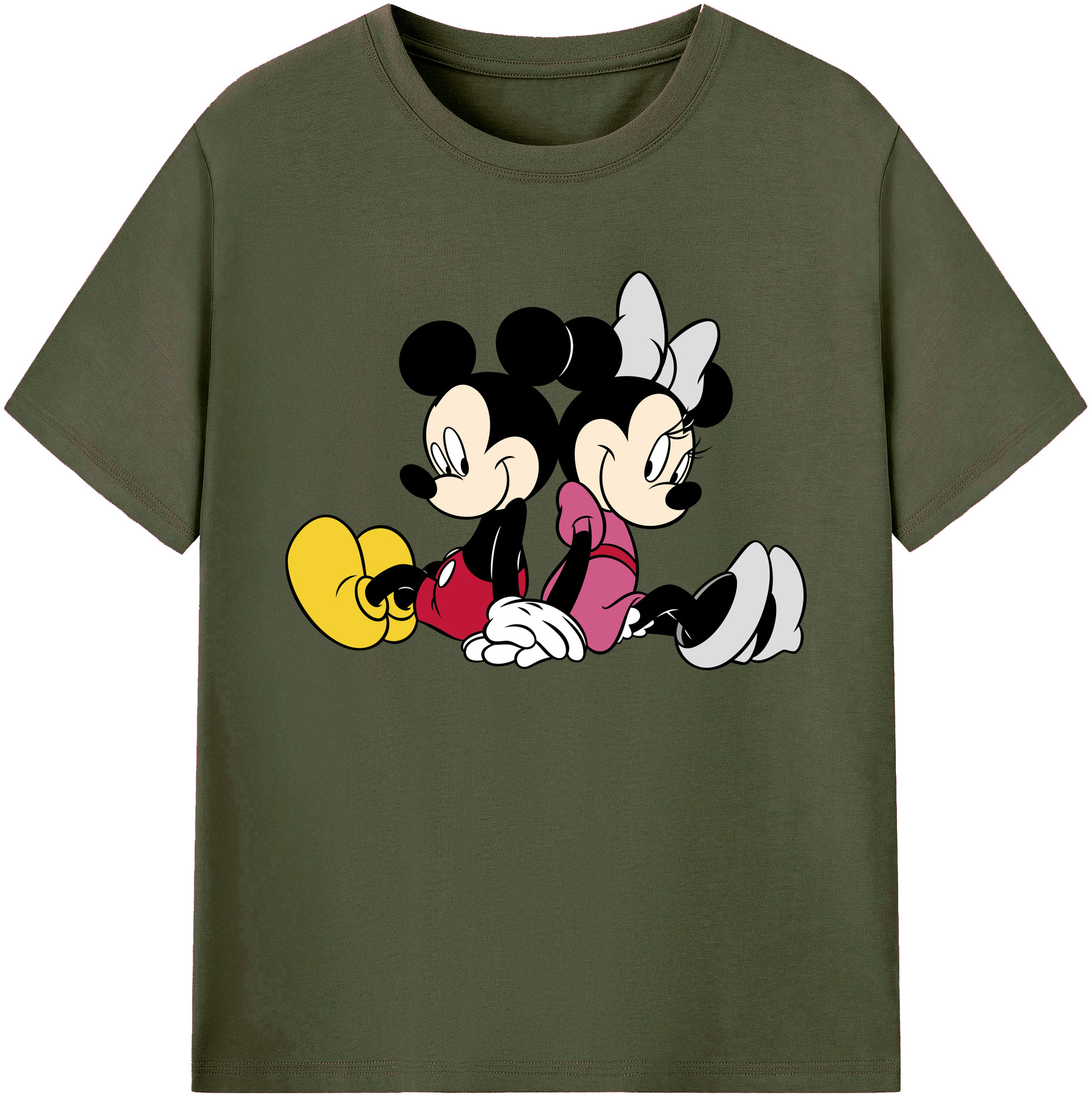 ミッキーマウス Mickey Mouse 綿100％ メンズ半袖Tシャツ｜肌触りやわらか＆通気性